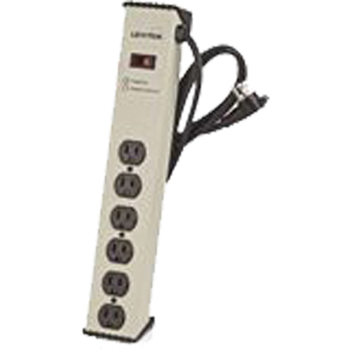 Surge Protector Strip, 6 Outlets, 900 J, 1500 W, 6' Cord Duraquip Inc