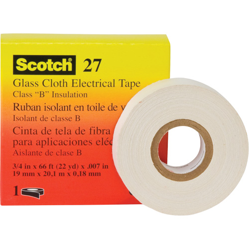 Ruban isolant en toile de verre 27 Scotch, 12 mm (1/2") la x 20 m (66') lo Duraquip Inc