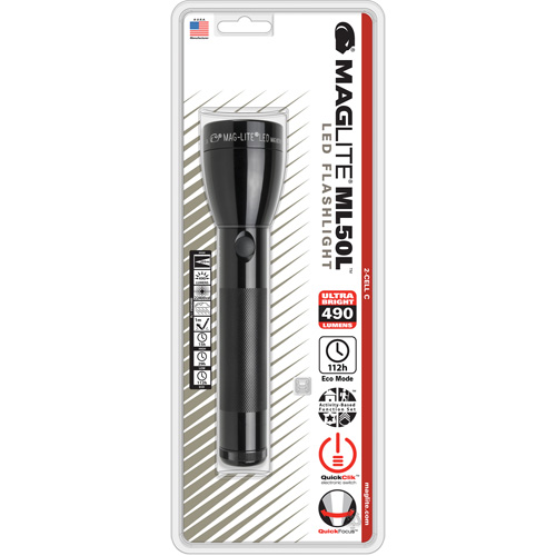 Flashlight, LED, 490 Lumens, C Batteries Duraquip Inc