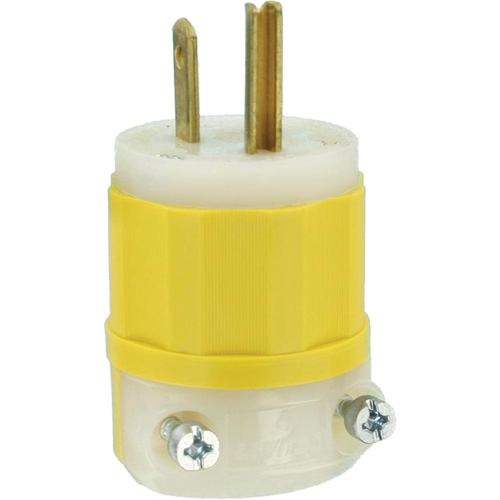 Industrial Grade Straight-Blade Plug, Impact Modified Nylon, 15 A, 125 V Duraquip Inc