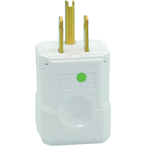 Hospital Grade Extension Plug, Nylon, 15 A, 125 V Duraquip Inc