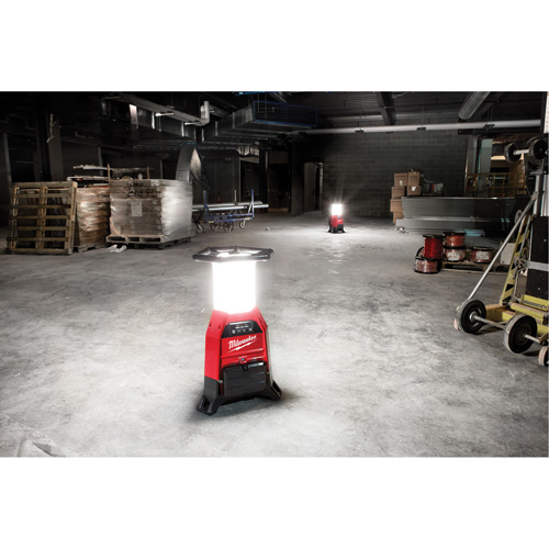 M18 Radius Site Light & Charger with One-Key, LED, 4800/9000/2500 Lumens, Plastic Housing Duraquip Inc
