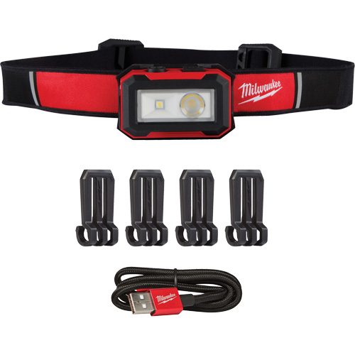 Magnetic Headlamp & Task Light, LED, 450 Lumens, 2.5 Hrs. Run Time, Rechargeable Batteries Duraquip Inc