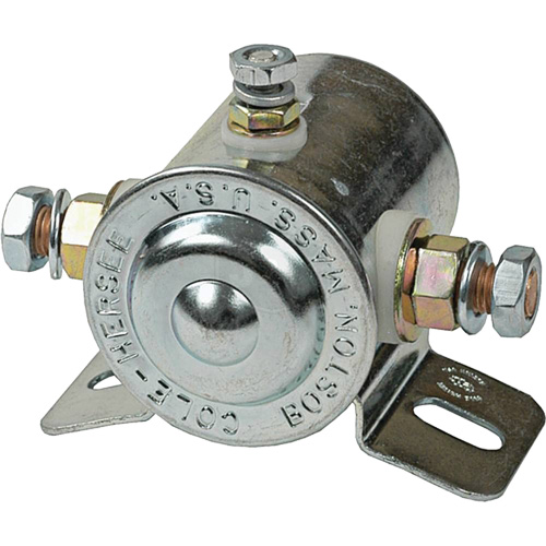 Relais sol&eacute;noide continu mis &agrave; la terre, Mini disjoncteur, 12 V Duraquip Inc