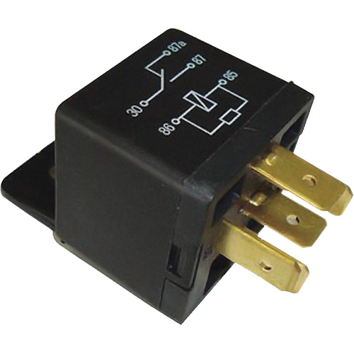 Mini relais unipolaire &agrave; une direction avec r&eacute;sistance, Prise, 40 A, 12 V Duraquip Inc