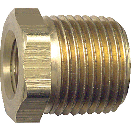 Pipe Bushing, 3/4" x 3/8", NPT x FPT, Brass Duraquip Inc