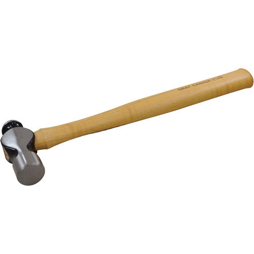Ball Pein Hammer, 16 oz. Head Weight, Plain Face, Wood Handle Duraquip Inc