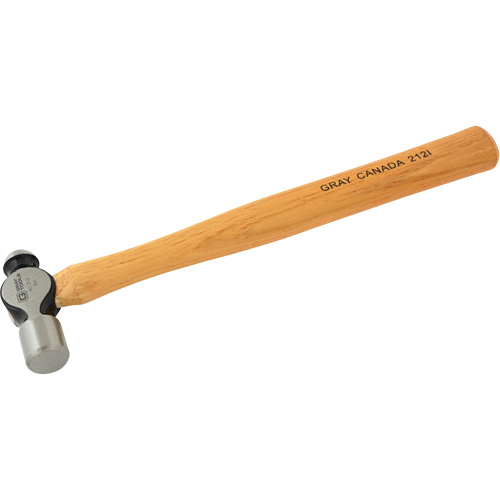 Ball Pein Hammer, 8 oz. Head Weight, Plain Face, Wood Handle Duraquip Inc