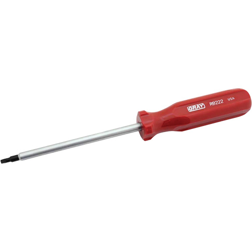 Extra-Long Square Recess Screwdriver, #2 Tip, Round, 10-1/4" L, Cushion Grip Handle Duraquip Inc