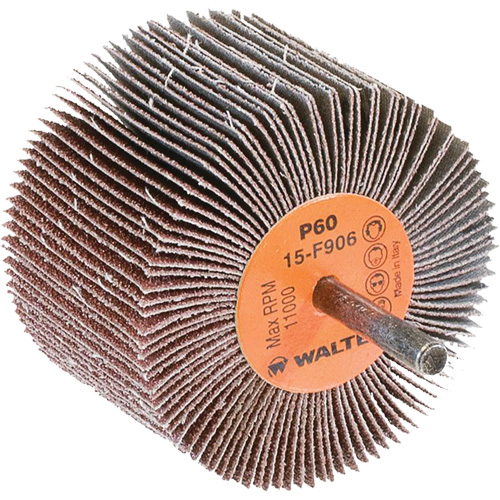 Flap Wheels-Coolcut Flap Wheels, Aluminum Oxide, 60 Grit, 3" x 2" x 1/4" Duraquip Inc