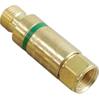 Antiretours pare-flammes - Oxy/gaz combustibles, Gaz combustibles (rouge)/Oxyg&egrave;ne (vert), Style pour adapteur de d&eacute;tendeur Duraquip Inc