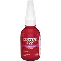 Threadlocker 222 Small Screw, Purple, Low, 10 ml, Bottle Duraquip Inc