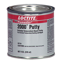 Fixmaster&reg; 2000° Putty, 8 oz., Cartridge, Silver Duraquip Inc