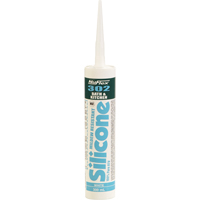 NuFlex&reg; 302 Bath And Kitchen Silicone Sealant, 300 ml, Cartridge, Clear Duraquip Inc