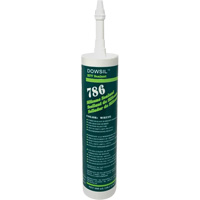 Agent d'&eacute;tanch&eacute;it&eacute; &agrave; base de silicone Dowsil 786, 300 ml, Cartouche, Blanc Duraquip Inc