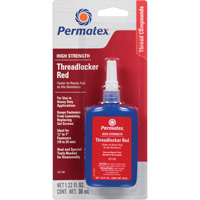 Threadlocker, Red, High, 36 ml, Bottle AH117 | Duraquip Inc