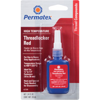 High Temperature Threadlocker, Red, High, 10 ml, Bottle Duraquip Inc