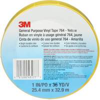 Ruban en vinyle pour travaux g&eacute;n&eacute;raux 764, 25,4 mm (1") la x 32,9 m (108') lo, 5 mils, Jaune Duraquip Inc