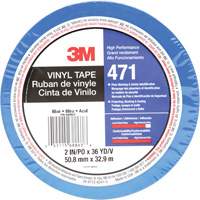 471 Vinyl Tape, 50.8 mm (2") W x 32.9 m (108') L, 5.2 mils, Blue Duraquip Inc