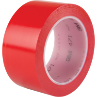 Ruban en vinyle 471, 50,8 mm (2") la x 32,9 m (108') lo, 5,3 mils, Rouge Duraquip Inc