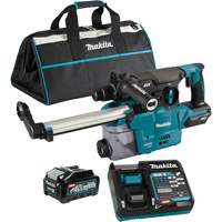 XGT Brushless Cordless SDS-Plus Rotary Hammer with DX10 Dust Extraction Attachment, 40 V, 1-3/16", 3 ft-lbs, 0-840 RPM Duraquip Inc