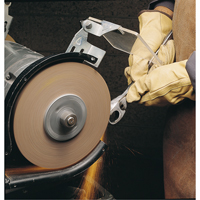 Meules d'abrasion & de polissage Scotch-brite, 6" dia. x 1" la, Arbre 1", Oxyde d'aluminium Duraquip Inc