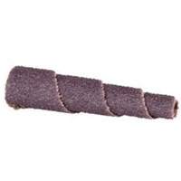 ALO Spiral Cartridge Roll, 80 Grit, 1" Dia., Aluminum Oxide, 2" L, 3/16" Arbor Duraquip Inc