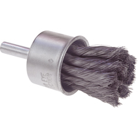 Knot Wire End Brush, 1/2" Dia., 0.014 Wire Dia., 1/4" Shank Duraquip Inc
