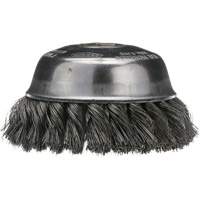 Brosse boisseau &agrave; fil nou&eacute;, 4" dia. x 5/8"-11 arbre Duraquip Inc