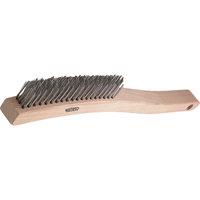 Brosses de grattage &agrave; manche long, garnissage en V, Acier inoxydable, 3 x 19 rangs de fils, Longueur 13-3/4" Duraquip Inc