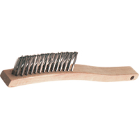 Brosses de grattage &agrave; manche long, rainure en V, Acier inoxydable, 3 x 14 rangs de fils, Longueur 13-3/4" Duraquip Inc
