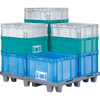 StakPak Plus 4845 System Containers, 15" W x 24" D x 14.5" H, Royal Blue Duraquip Inc