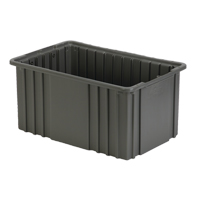 Divider Box, Polyethylene, 15.5" W x 9.9" D x 8" H, Grey Duraquip Inc