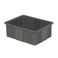 Divider Box, Polyethylene, 20.9" W x 15.9" D x 8" H, Grey Duraquip Inc