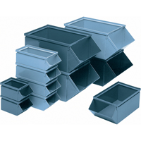 Bac en acier, Cap. 100 lb, 4-1/2" la x 8" p x 4-1/2" h, Bleu CA765 | Duraquip Inc