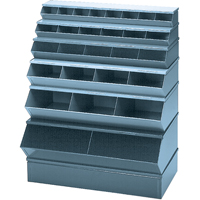 Bacs sectionnels superposables, Cap. 100 lb, 37" la x 24" p x 11" h, Bleu CA791 | Duraquip Inc