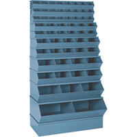 Sectional Bin Units, 100 lbs. Cap., 37" W x 8" D x 4-1/2" H, Blue CA786 | Duraquip Inc
