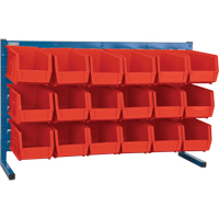 Rayonnage &agrave; persienne avec bacs, 18 bacs, 36" la x 8-1/4" p x 22" h Duraquip Inc