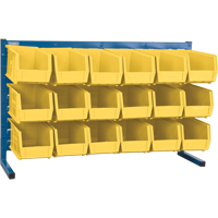 Rayonnage &agrave; persienne avec bacs, 18 bacs, 36" la x 8-1/4" p x 22" h Duraquip Inc