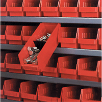 Shelf Bins, 6-5/8" W x 4" H x 23-5/8" D, Red, 50 lbs. Capacity Duraquip Inc