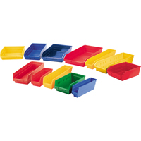 Bacs de rangement pour tablettes, 11-1/8" la x 4" H x 11-5/8" p, Jaune, Capacit&eacute; 30 lb Duraquip Inc