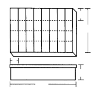 Compartment Case, Plastic, 32 Slots, 18-1/2" W x 13" D x 3" H, Grey Duraquip Inc