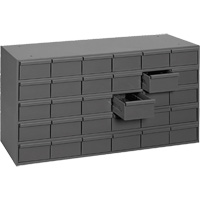Industrial Drawer Cabinets, 30 Drawers, 33-3/4" W x 11-5/8" D x 17-3/4" H, Grey Duraquip Inc