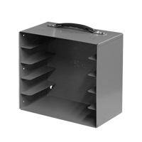 Compartment Box Cabinets, Steel, 5 Slots, 11-1/4" W x 6-3/4" D x 10-3/4" H, Grey Duraquip Inc