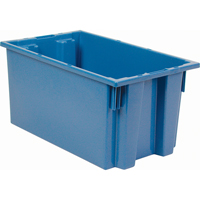 Contenants Stack & Nest, 9" x 18" x 11", Bleu Duraquip Inc