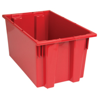 Contenants Stack & Nest, 9" x 18" x 11", Rouge Duraquip Inc