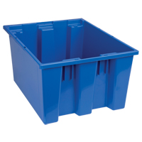 Stack & Nest Totes, 10" x 19.5" x 15.5", Blue Duraquip Inc
