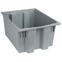 Stack & Nest Totes, 10" x 19.5" x 15.5", Grey Duraquip Inc