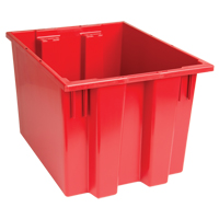 Stack & Nest Totes, 13" x 19.5" x 15.5", Red Duraquip Inc