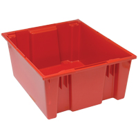 Stack & Nest Totes, 10" x 23.5" x 19.5", Red Duraquip Inc